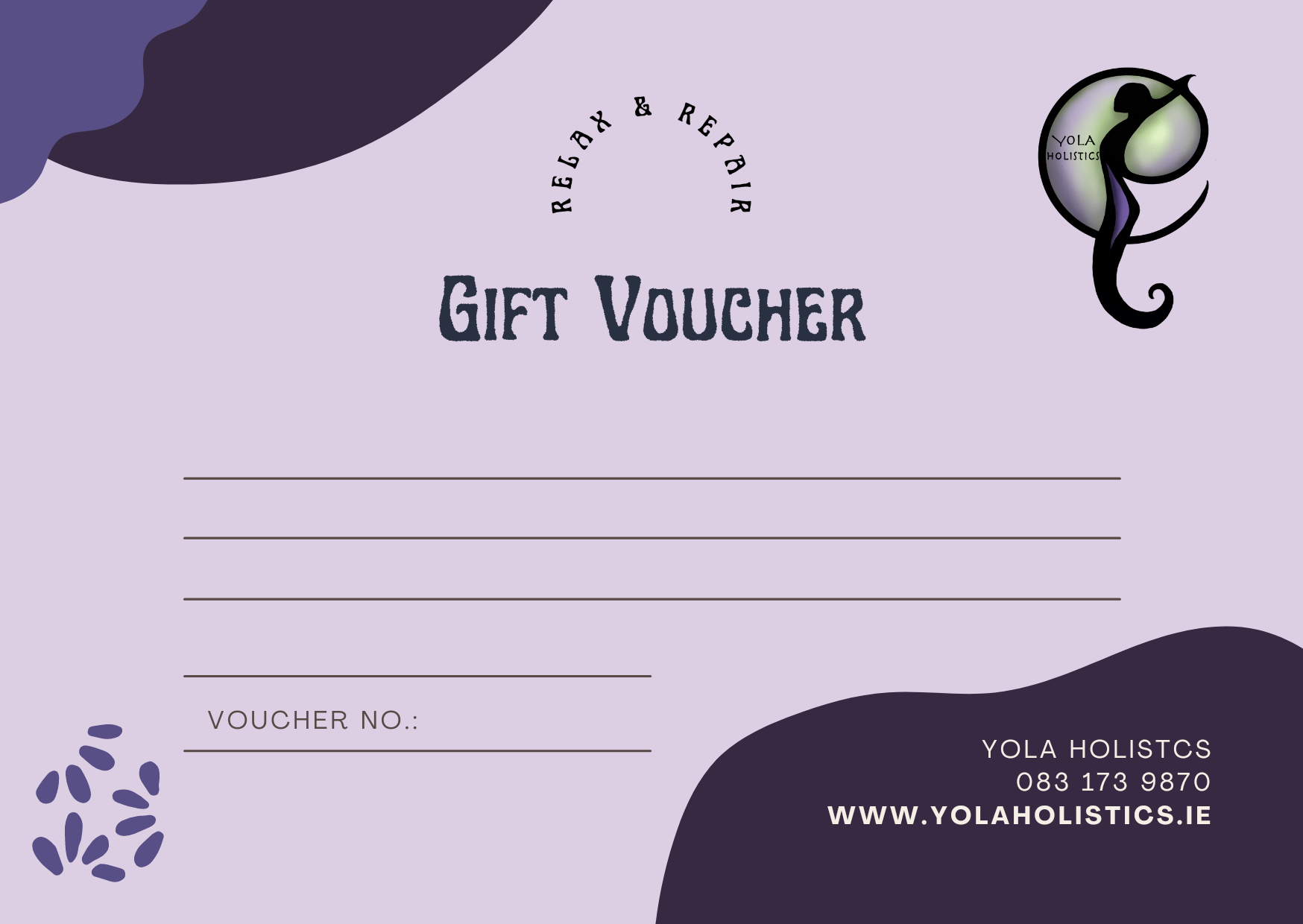 Gift Voucher for yolaholistics